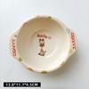 Bamboo Fiber Cartoon Bowl for Infants - Cute Double-Ear Design for Baby Snacks
