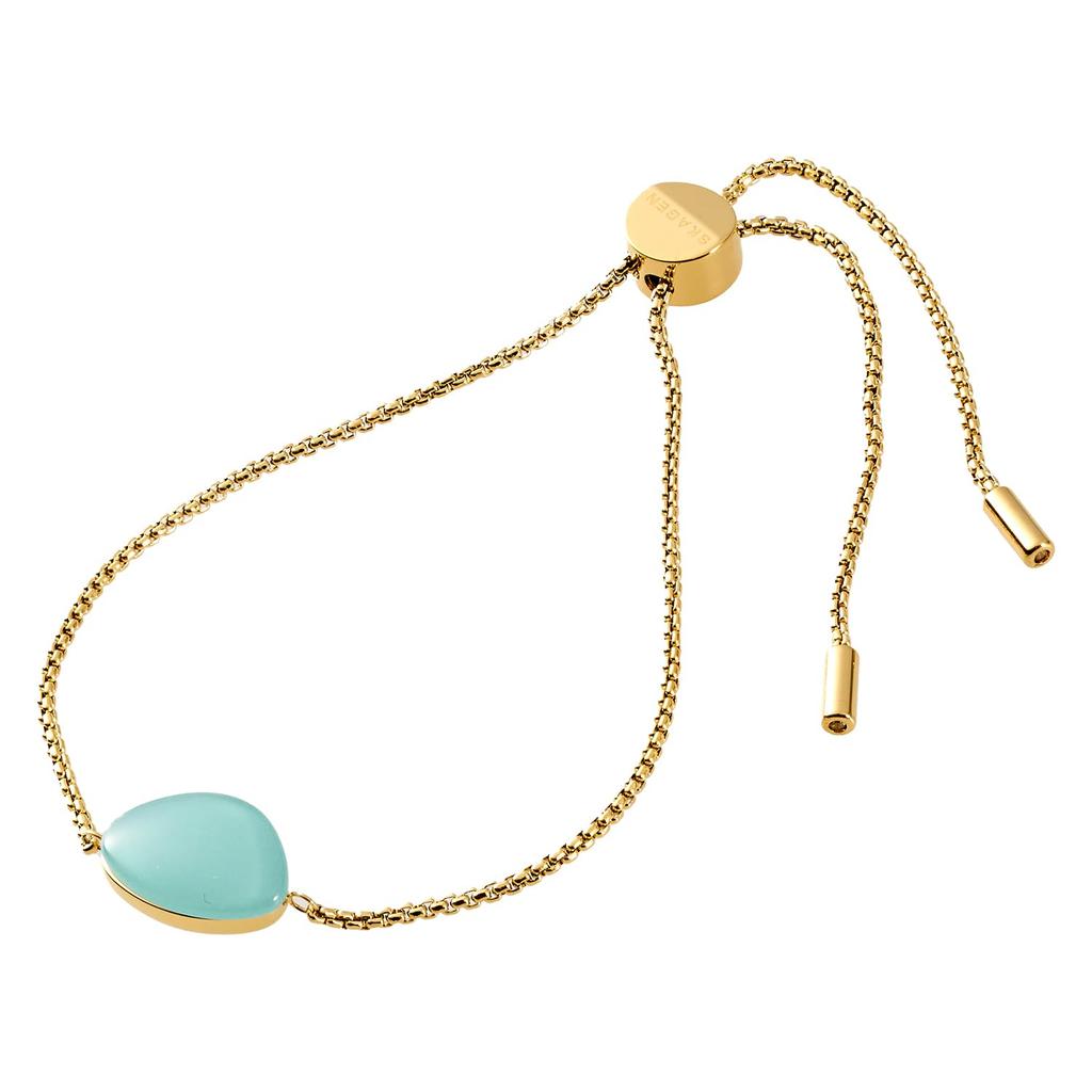 Skagen SOFIE SEA GLASS Mint Green Organic Shape Station SKJ1808710 Women's Bracelet,
