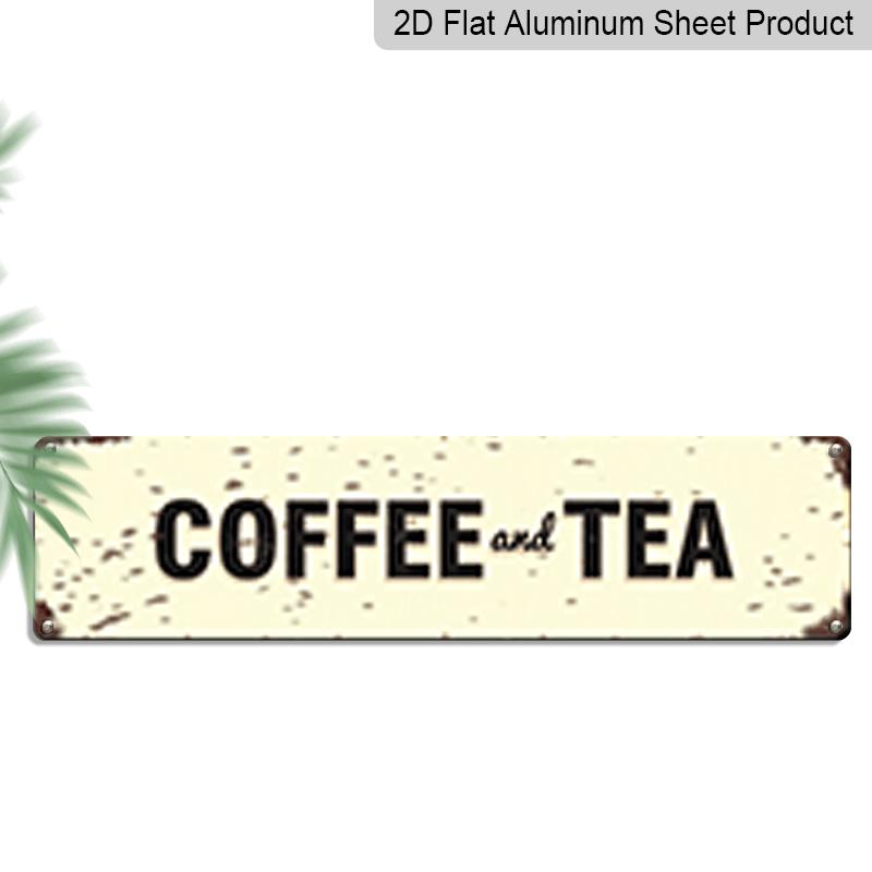 

1pc Aluminum Decorative Sign, 15.7×3.94Inch Rustic Coffee and Tea Metal Sign, Vintage Farmhouse Decor, 2D Flat Print, Perfect for Kitchen or Cafe 40cm x 10cm