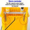Large Yellow Commercial Mop Bucket Bucket with Wringer 20/24L|Plastic|Hand Press|For Home,School,Hotel,Shopping Centers Cleaning