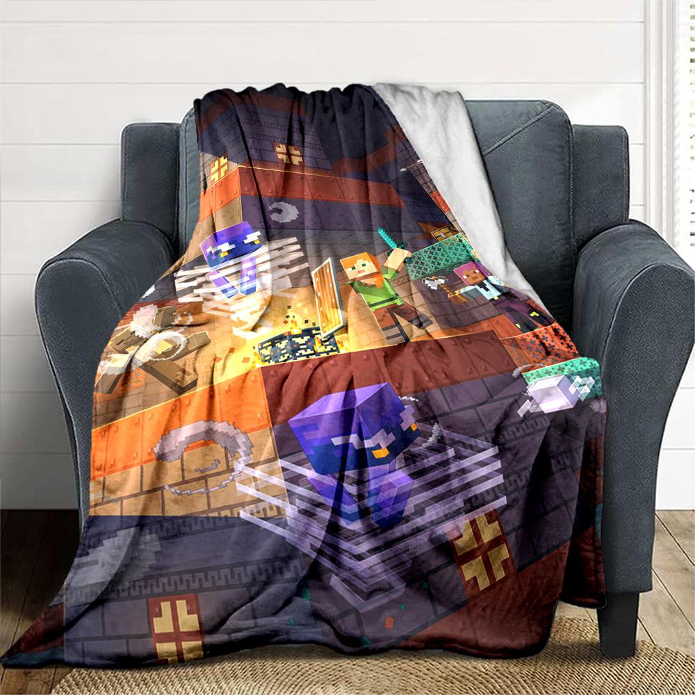 Minecraft Blanket Comfortable Perfect for Seaside Sofa Couch All-Season Use Modern Best Holiday Gift for Friends Family