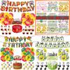 Assorted Theme Birthday Party Balloon Set Includes Flags Cake Toppers And Balloons European Style Decorations 12inch Size