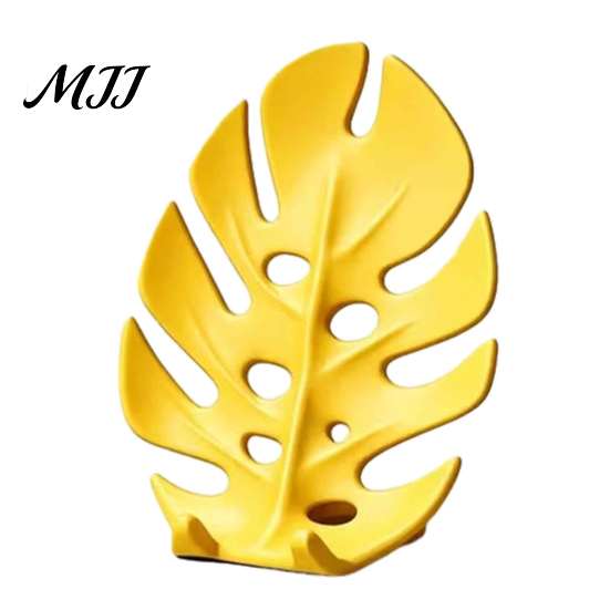 Creative Gift for Coworkers 3D Printed Monstera Leaf Phone Holder, Cute Desktop Cell Stand, Decorative Tropical Office Table Decoration Mount Home and