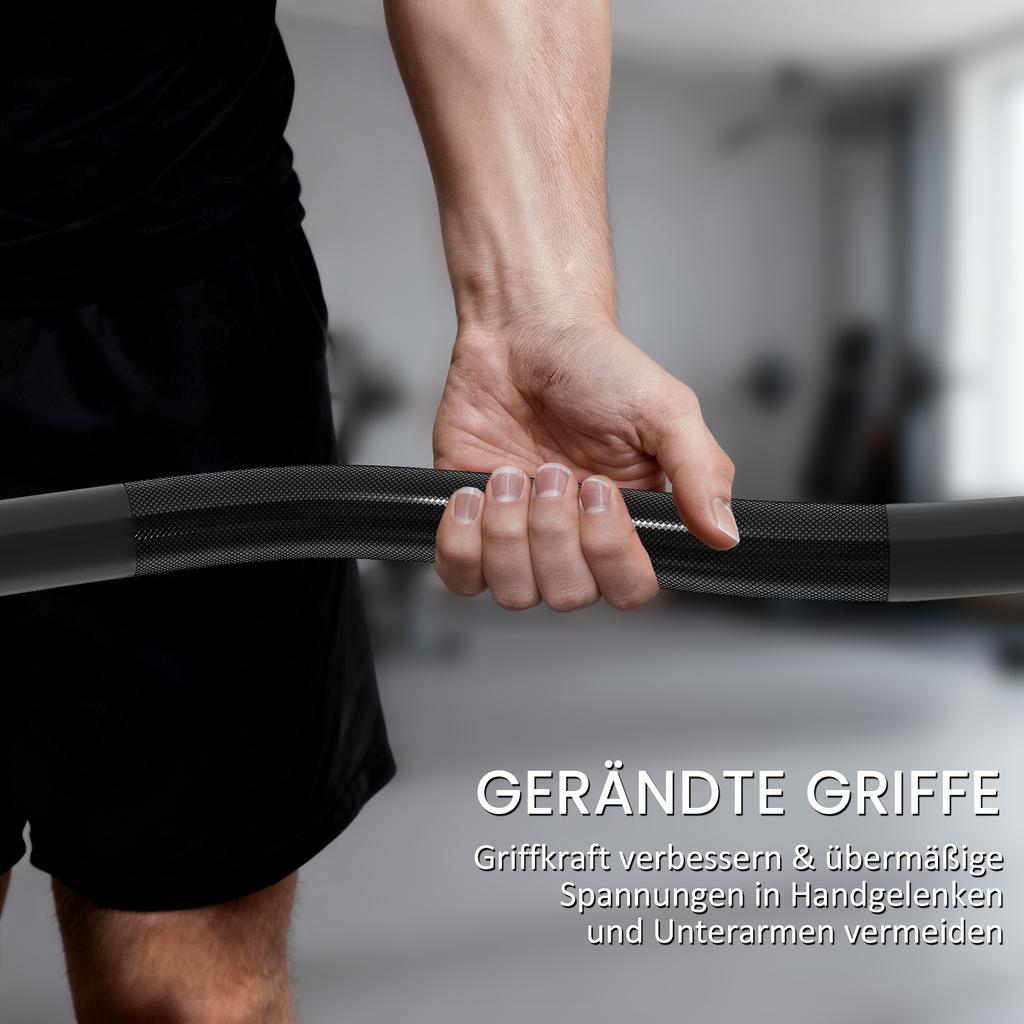 4ft Olympic EZ Curl Bar, Barbell Bar for 2" Weight Plates with Non-Slip Hand Grip 120cm