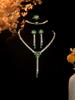 Elegant Bride Jewelry Set: European & American Necklace & Earrings for Evening Gowns