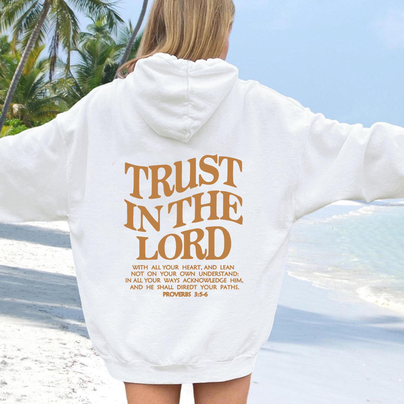

2024 Hot-Selling Autumn/Winter Women s Fashion Letter Print Hooded Fleece Sweatshirt M