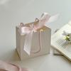 Small Business Accept Art Paper Material Luxury Gift Paper Bag Green Color Bows Handle Custom Paper Bag With Personal Logo Print