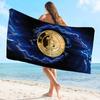 Trends Bitcoin Microfiber Printed Beach Towel Mountain Climbing Yoga Beach Swimming Running Absorbent Soft Towel
