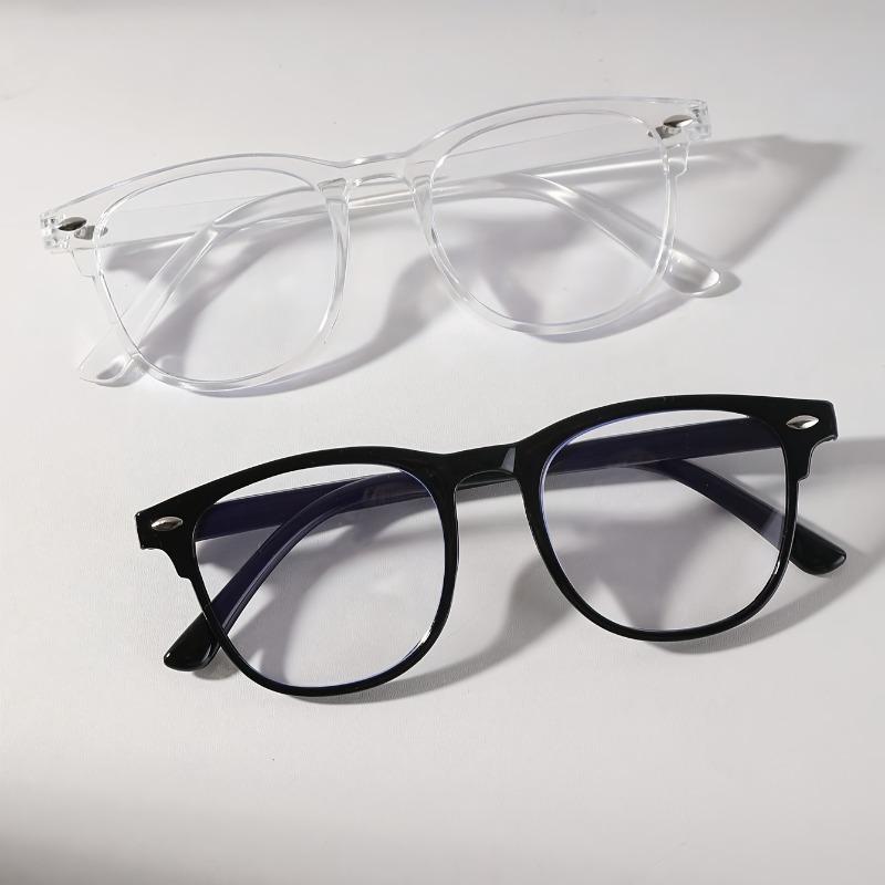 

2PCS Classic Simple Black Computer Glasses Frame Students Women Men Spectacles Frame Anti Blue Light Blocking Eyewear