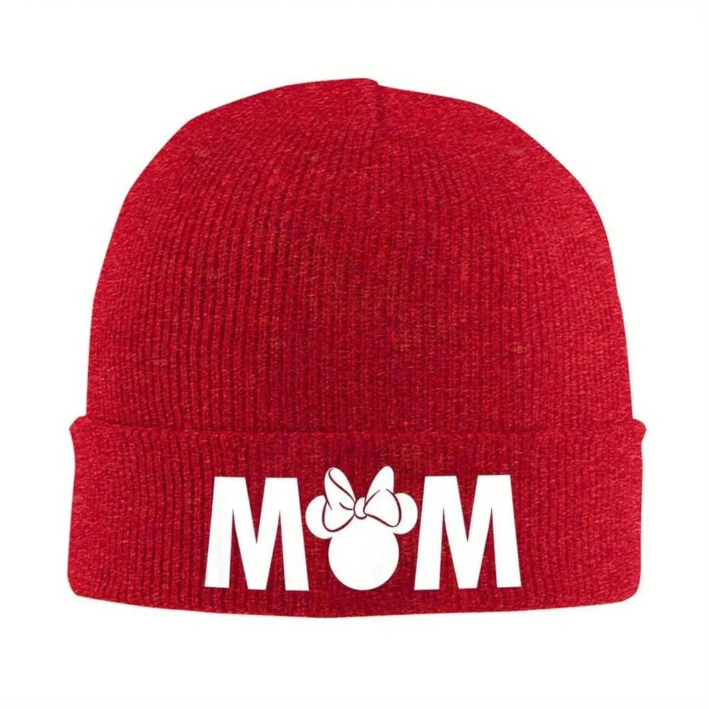 New New Mothers Day Minnie Mom Knitted Hat Beanies Autumn Winter Hats Warm Unisex New Arrival Mickey And Friends Caps Unisex