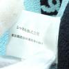 Great CHANEL COCO Mark Large Bath Towel and Towel Blanket Light blue black Used