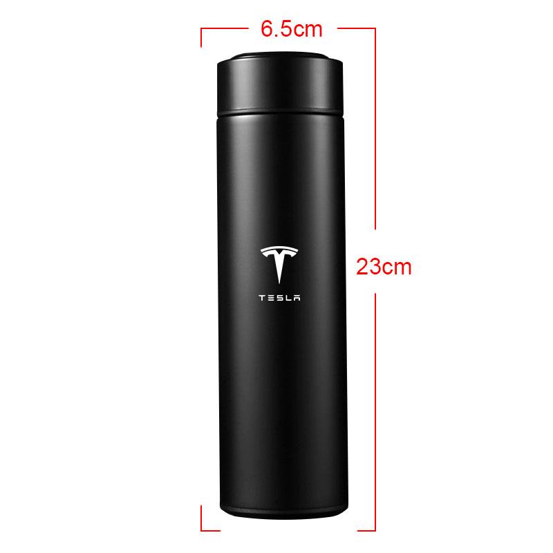 Car Smart Thermos Bottle With Temperature Display Coffee Cup For Tesla Model 3 Model S Model X Y Roadster Performance