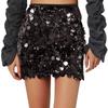 Women's High Waist Sexy Beaded Sequined Skirt Hip Skirt Short Skirt Short Skirt