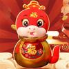 Luxurious 2025 New Year Snake Plush Doll Charming Zodiac Snake For Good Fortune Gifts