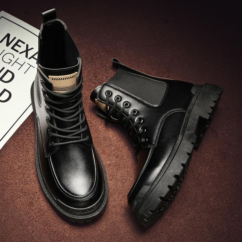 Men's High Top Casual Boots Breathable Four Season New Soft Sole Non Slip Comfort Boots Fashion Outdoor Boots Male Tooling Shoes