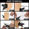 Latch Gate Latch Gate Cable Pull Self Locking Spring Adjustable Black Carbon Steel Gravity Latch Multifunction