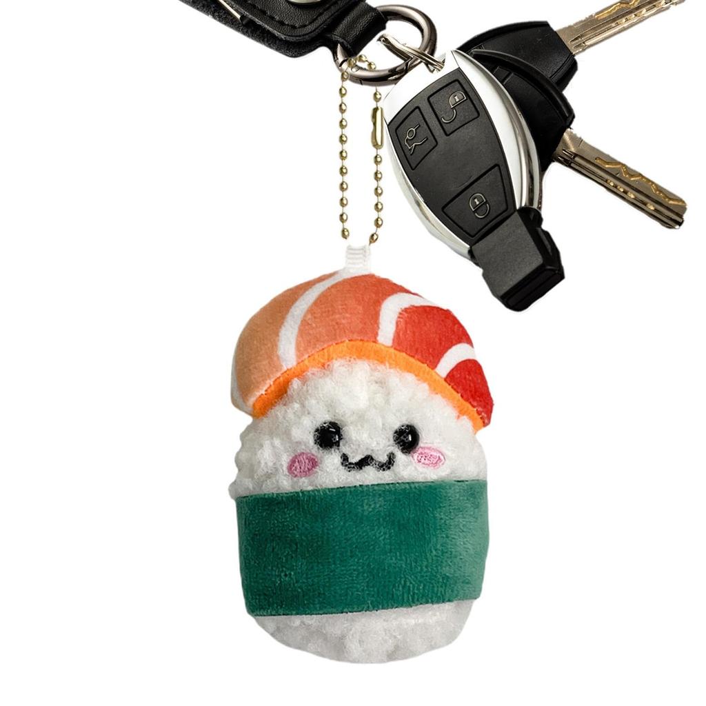 Salmon Keychain,Sushi Plush Keychain,Soft Salmon Doll Pendant Cute Sushi Plush Toy - Salmon Doll
