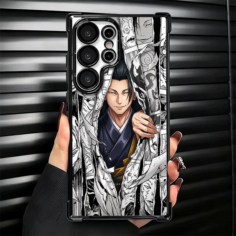 Anime Geto Suguru JUJUSU Plating Phone Case For Samsung Galaxy S24 S25 FE S26 Edge S23 Ultra S22 S21 Plus S20 Anti-Fall Airabag