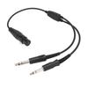 5 Pin XLR to GA Dual Plug Y Splitter Headphone Adapter for Airbus XLR 5 Pin Female to GA Dual Male Plug Aviation