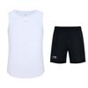Comfortable Breathable Simple Sleeveless Top With Brand Logo Letter Print Shorts Casual Sports Set Men Sets ZHMB063-1+ZHMB407-1