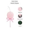 Christmas Candy Lollipop Ornament With Bow For Tree Hanging Indoor And Outdoor Plastic Pendant Holiday Decoration