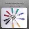 Crystal Color No. 22 Transparent Handle 6-in-1 Magnetic Screwdriver, 4" Black Head, Phillips & Flathead