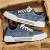 Scarpe casual da uomo in denim a taglio basso, taglia grande, stile coreano, versatili scarpe da skate per primavera e autunno