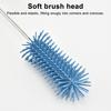 Silicone Bottle Brush with Stainless Steel Long Handle Press-Rotating Design Soft