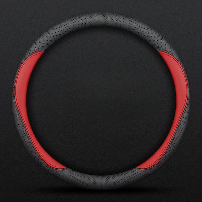 Nappa Leather Steering Wheel Covers,Universal Non-Slip Car Steering Wheel Cover,All Seasons Auto Steering Wheel Protector