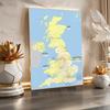Hartă de perete Hartă a Regatului Unit cu regiuni detaliate Poster de artă imprimat fără ramă pentru decor Cadou de perete Consumabile de călătorie