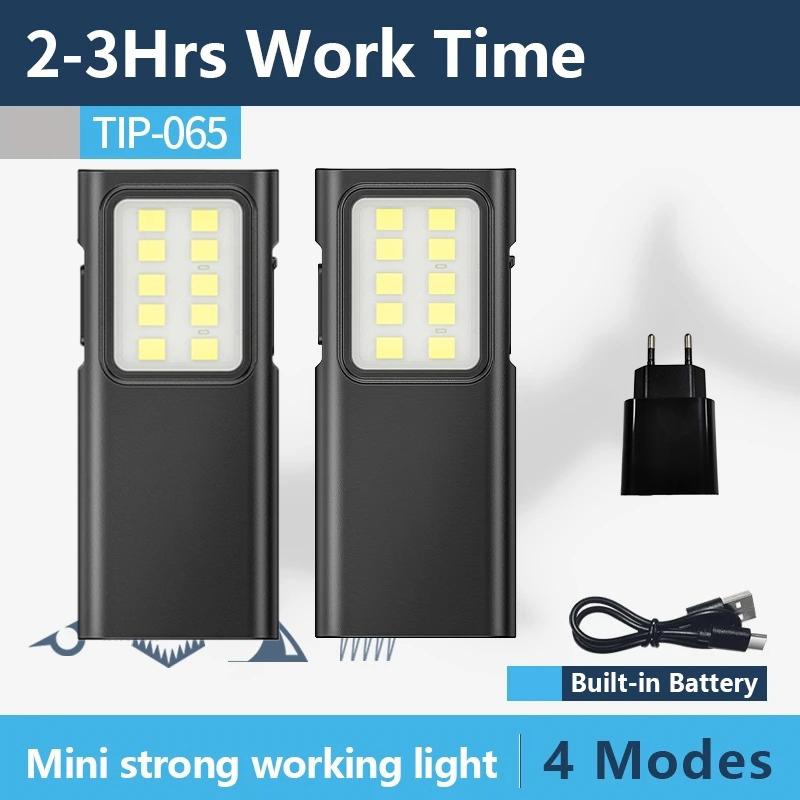EDC Flashlight Keychain Light Super Bright With Pen Clip Mini LED Flashlight, USB Charging Port Emergency Work Camping Light