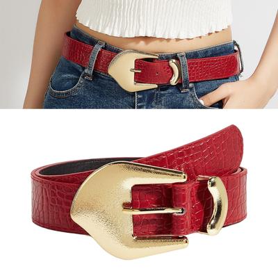Metal Clasp PU Leather Waist Belt for Women Lady Waist Sash Stylish Clothing Accessory Birthday Gift Various Color