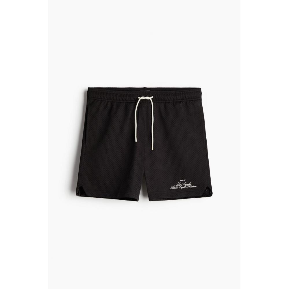 

Шорты в сетку стандартного кроя HM, черные