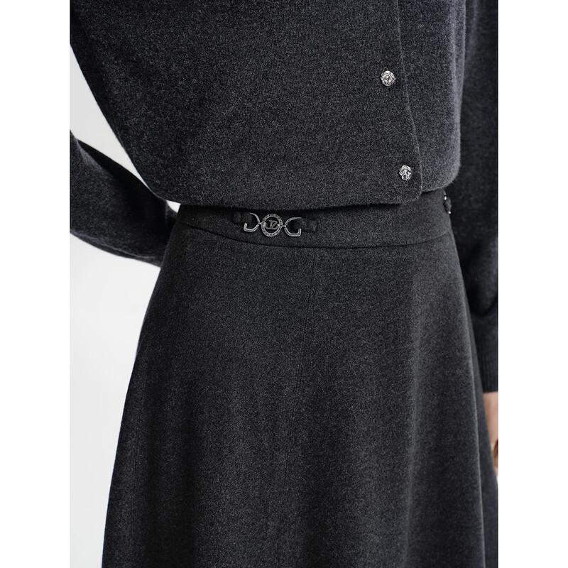 JUZUI Women's Elegant Commuter A-Line Skirt