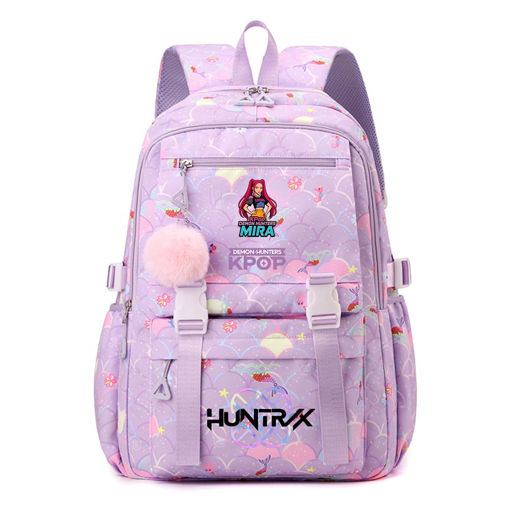 Anime K-Pop K-Pop Demon Hunters Printed Backpack Schoolbag for Teenager Student Girl Boy Bookbag Large Capacity Waterproof Travel Bag Gift Mochila