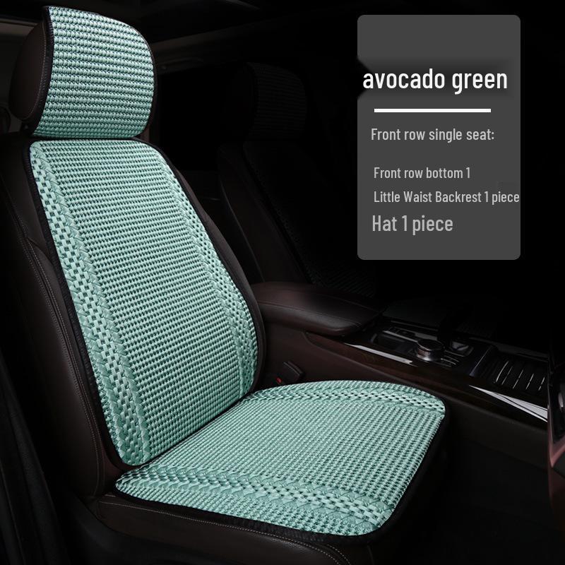 Breathable Ice Silk Car Seat Cushion - Universal, Non-Slip, Cute Solid Color, Suitable for All Seasons