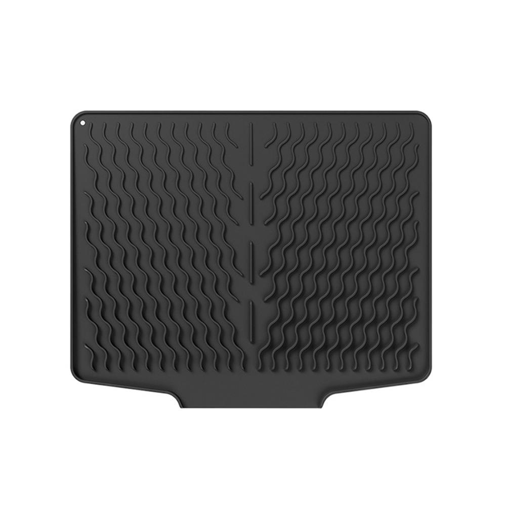 Large Silicone Dish Drying Mat Anti-scald Sink Mat Dish Rack Mat Folding Drainer Mat  Home