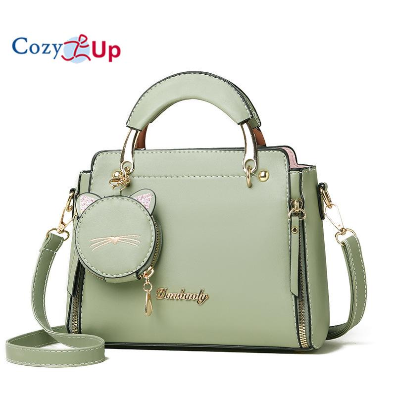 Cozy Up Pattern 2-teilige Umhängetaschen für Damen, Schultertasche, Muscheltasche, Trend, kleine Geldbörse und Handtasche, Luxus-Designer-Tasche für Damen