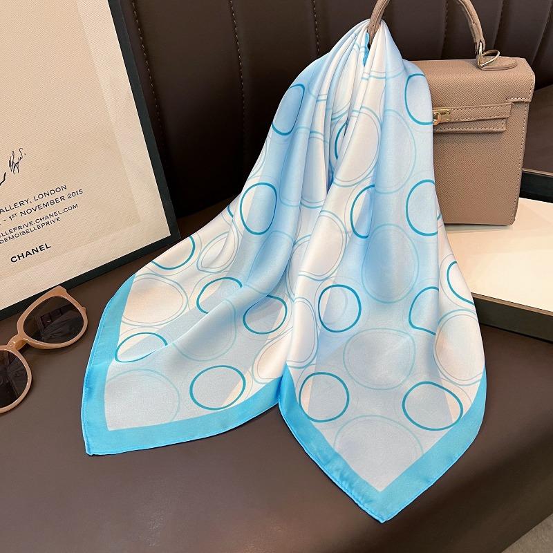 Women S Korean Style Geometric Square Scarf For Spring Summer Neck Decoration