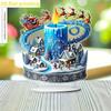 2D Flat Acrylic Candle Carousel with Snow Decoration, Indoor and Outdoor Decoration - No Battery/electricity Required, Free Day Decoration