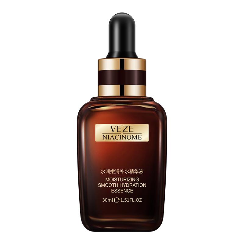 Essence hydratante tendre et hydratante en petite bouteille brune Liquide original hydratant doux et hydratant améliorant la peau et l'essence du visage