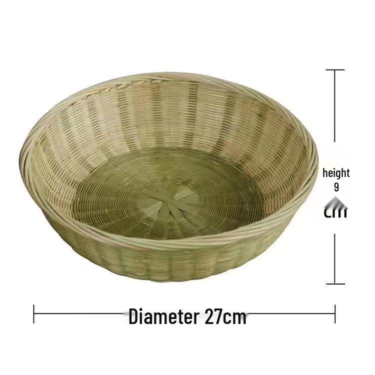 Bamboo Weaving Handmade Round Steamed Bun Basket & Sieve Basket