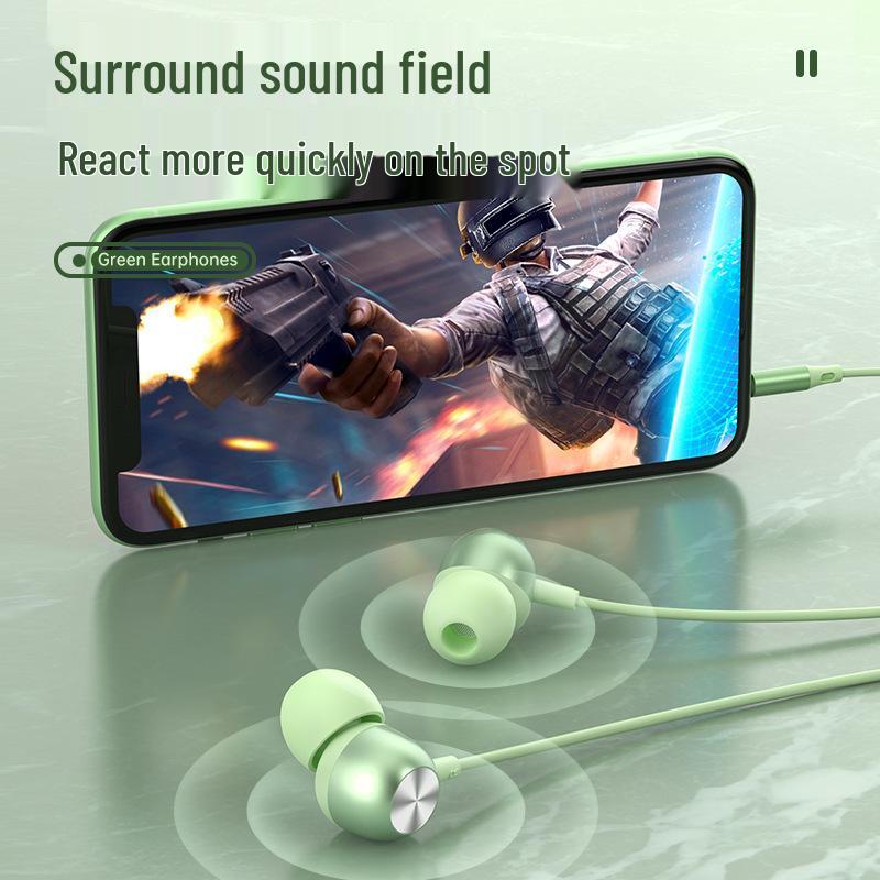 New Type-C Metal In-Ear Earphones with Microphone and Wired Control - Heavy Bass Quality.