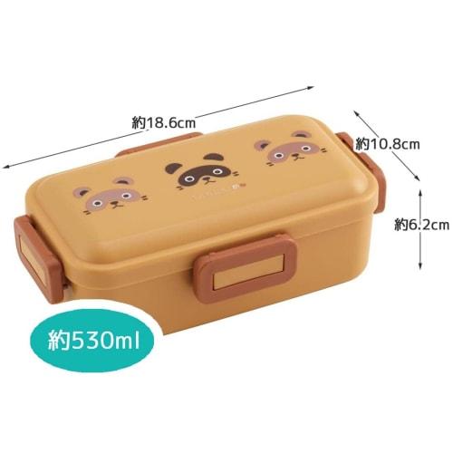 Skater Lunch Box Raccoon 530ml Antibacterial Fluffy Dome Lid for Women Made In Japan PFLB6AG-A
