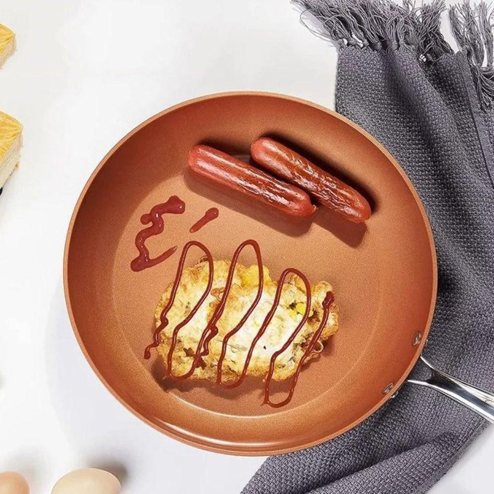 Nonstick Copper Frying Pan 8/10/12 Inch Cooking Pan Skillet Saucepan  Breakfast