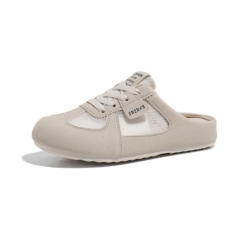 Summer New Women Mules Slippers Original Women Mesh Breathable Foot Clogs Sandals Outdoor Female Baotou Half Slipper Woman Shoes