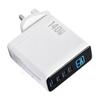 4-Port 140W 3C1A GaN Fast Charging Multi-Port Desktop Smart Digital Display PD3.1 USB Type C Charger for iPhone Xiaomi Laptop