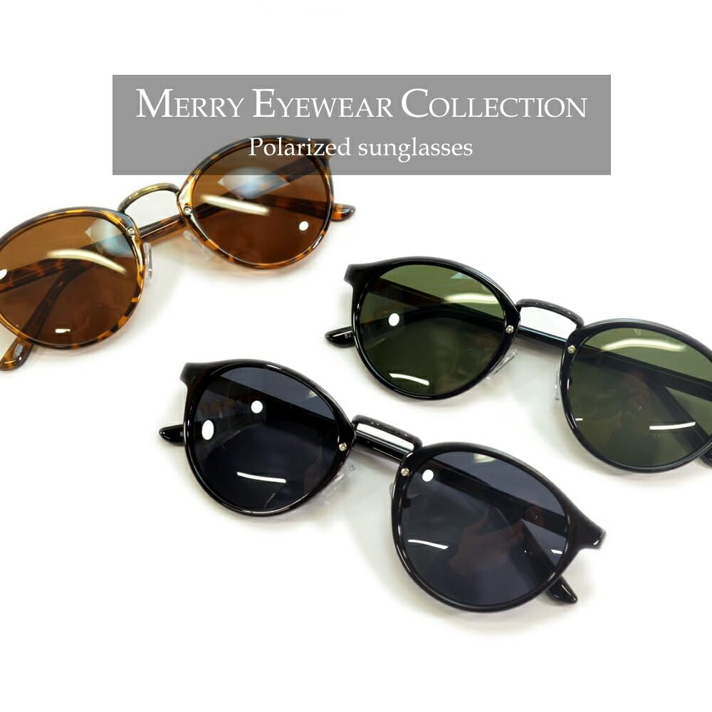 Polarized Sunglasses for Men and Women, UV Protection, Ultra-lightweight (17g), Boston Round Shape, with Colored Lenses.
