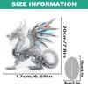 Acrylic White  Dragon Statue 2D Flat Cool Figurine Home Office Cafe Room Studio Display Case Table Ornament Decor Gift