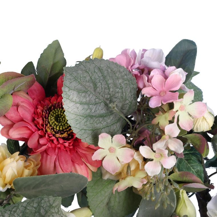 Romantic Wreath with Hydrangeas and Gerberas, Diameter 28 Cm